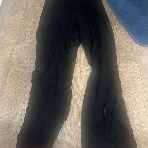 Vintage 80s sleeveless black wide leg metallic ailver jumpsuit size 4 - Picture 11 of 12